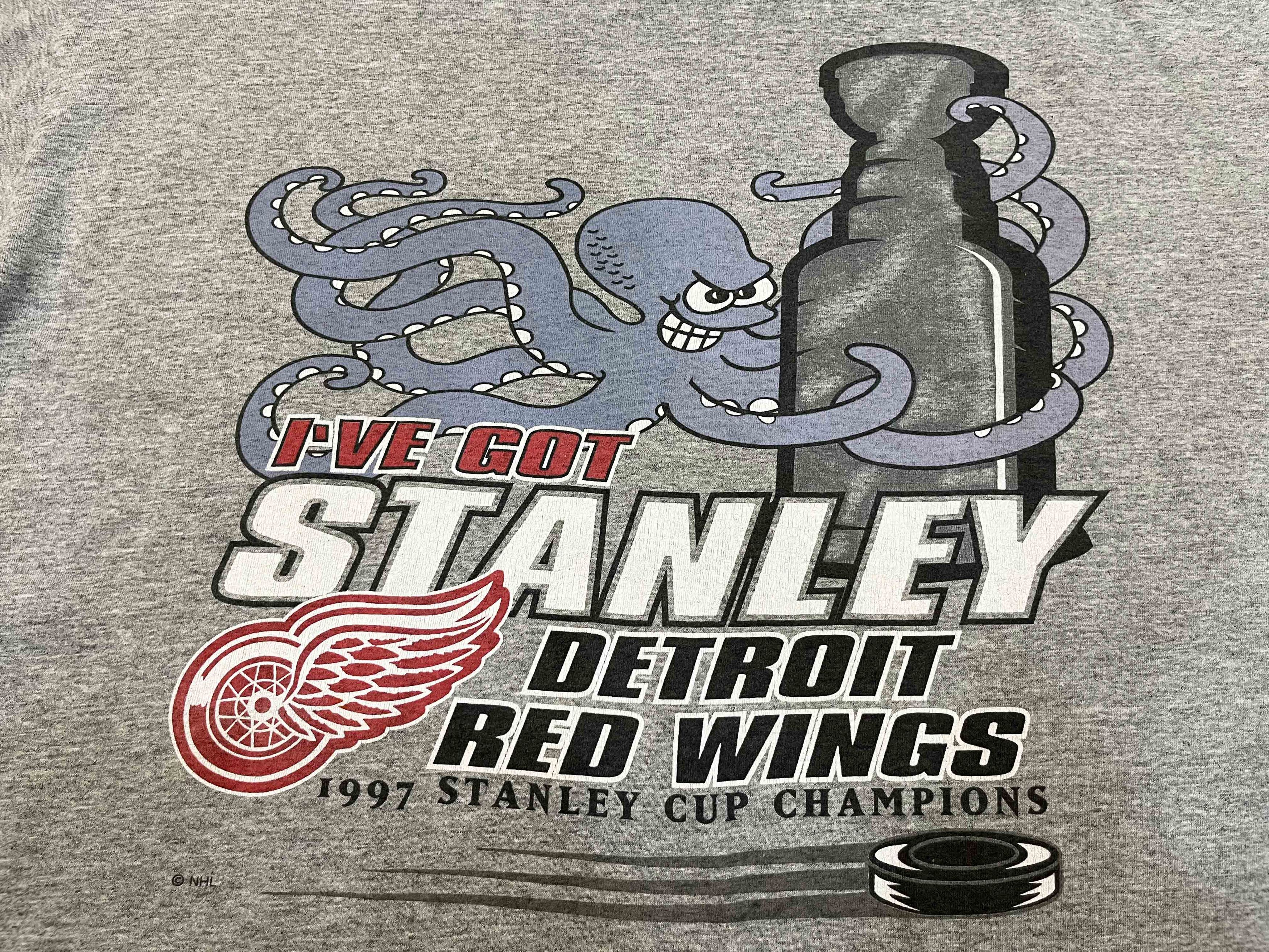 NHL × Starter × Vintage Vintage Starter NHL Detroit Red Wings 1997 Hockey T-Shirt Size US L / EU 52-54 / 3 - 2 Thumbnail