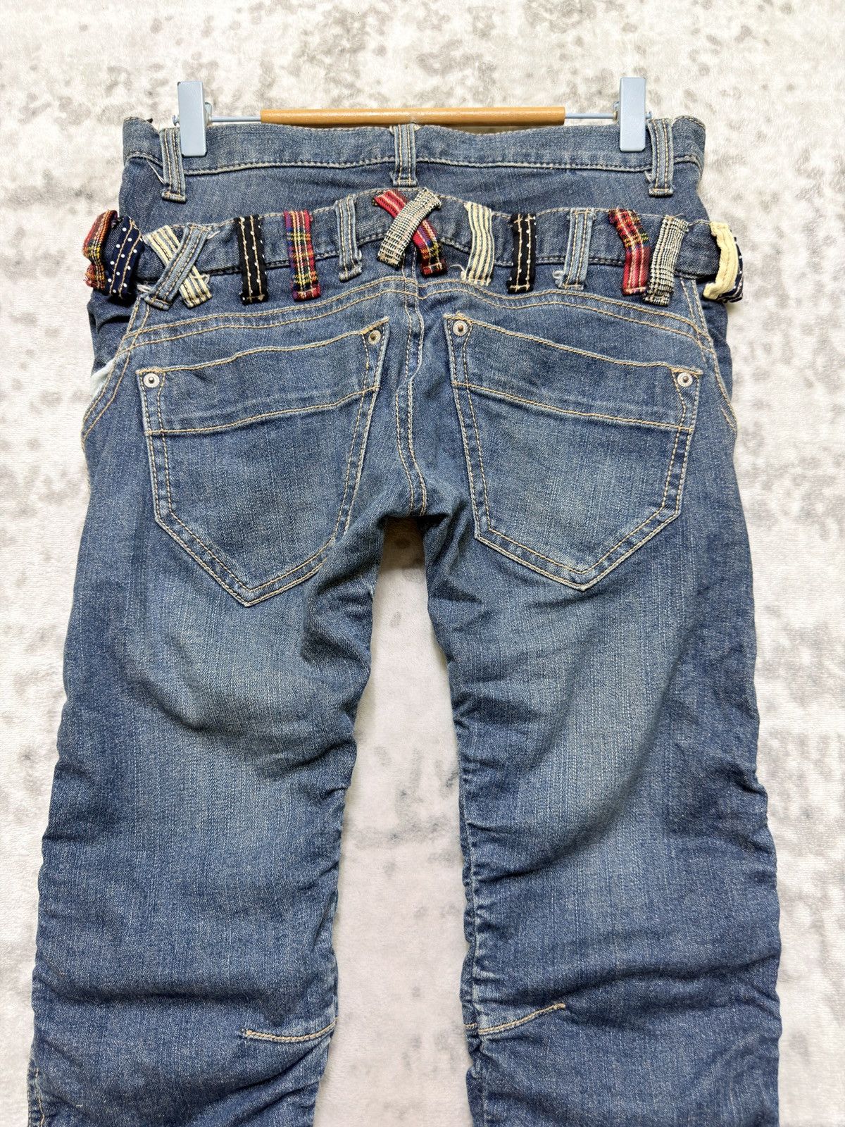 Hysteric Glamour Vintage Y2K Double Waist Punk Grunge Slim Fit Stacked Denim Size US 30 / EU 46 - 8 Thumbnail