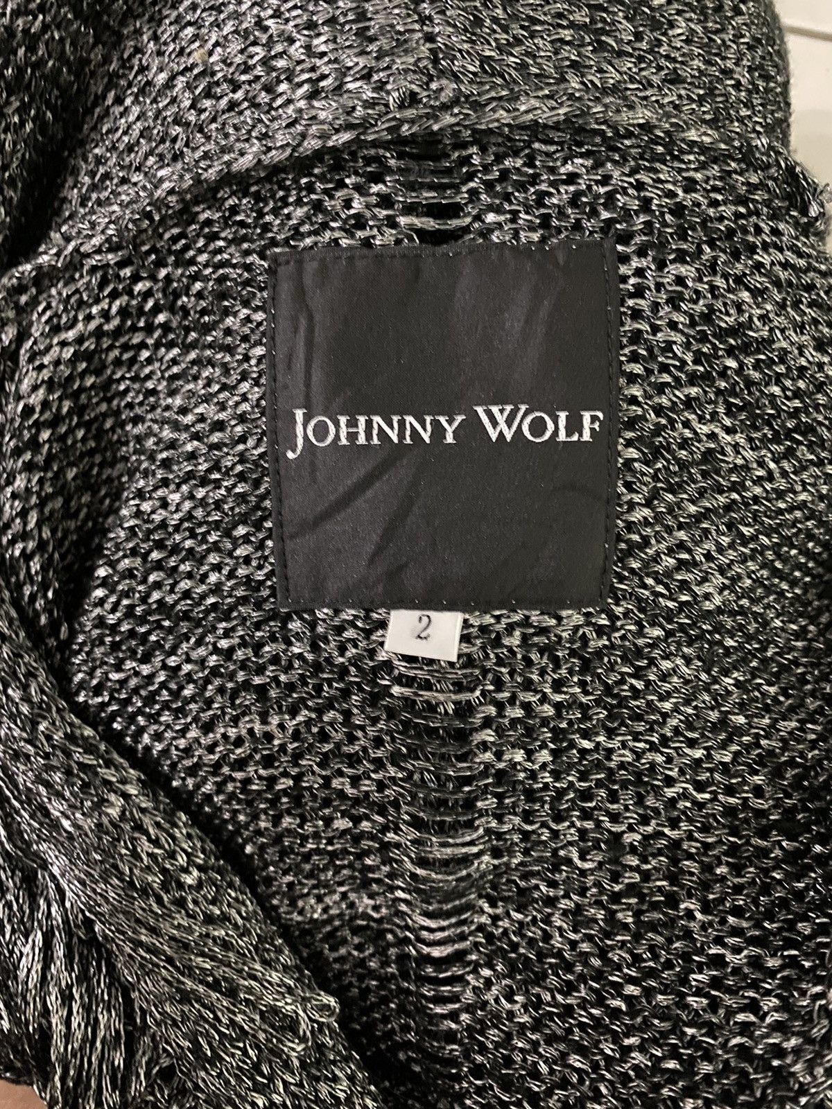 Art Comes First × Japanese Brand Hot!!🔥Johny Wolf Fringe Knitted Ringcoat Jacket Size XS / US 0-2 / IT 36-38 - 8 Thumbnail