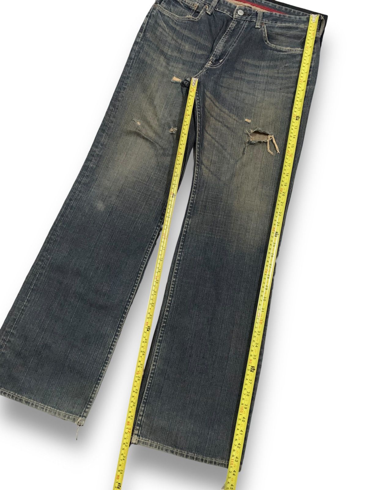 Japanese Brand Vintage Bobson Mud Wash Baggy Distressed Grunge Jeans Size US 32 / EU 48 - 16 Thumbnail