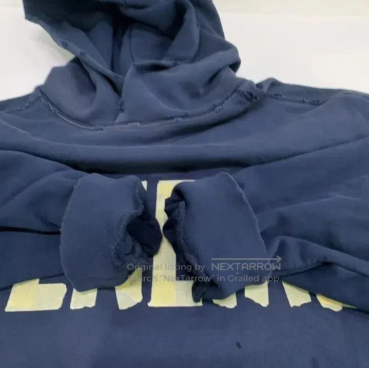Balenciaga Balenciaga SS24 Logo Hoodie in Deep Blue. Size US XS / EU 42 / 0 - 6 Thumbnail