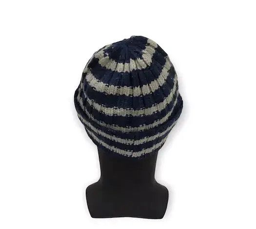 Japanese Brand × Vintage Japanese Brand Stripe Design Knit Beanie Hat Size ONE SIZE - 4 Thumbnail