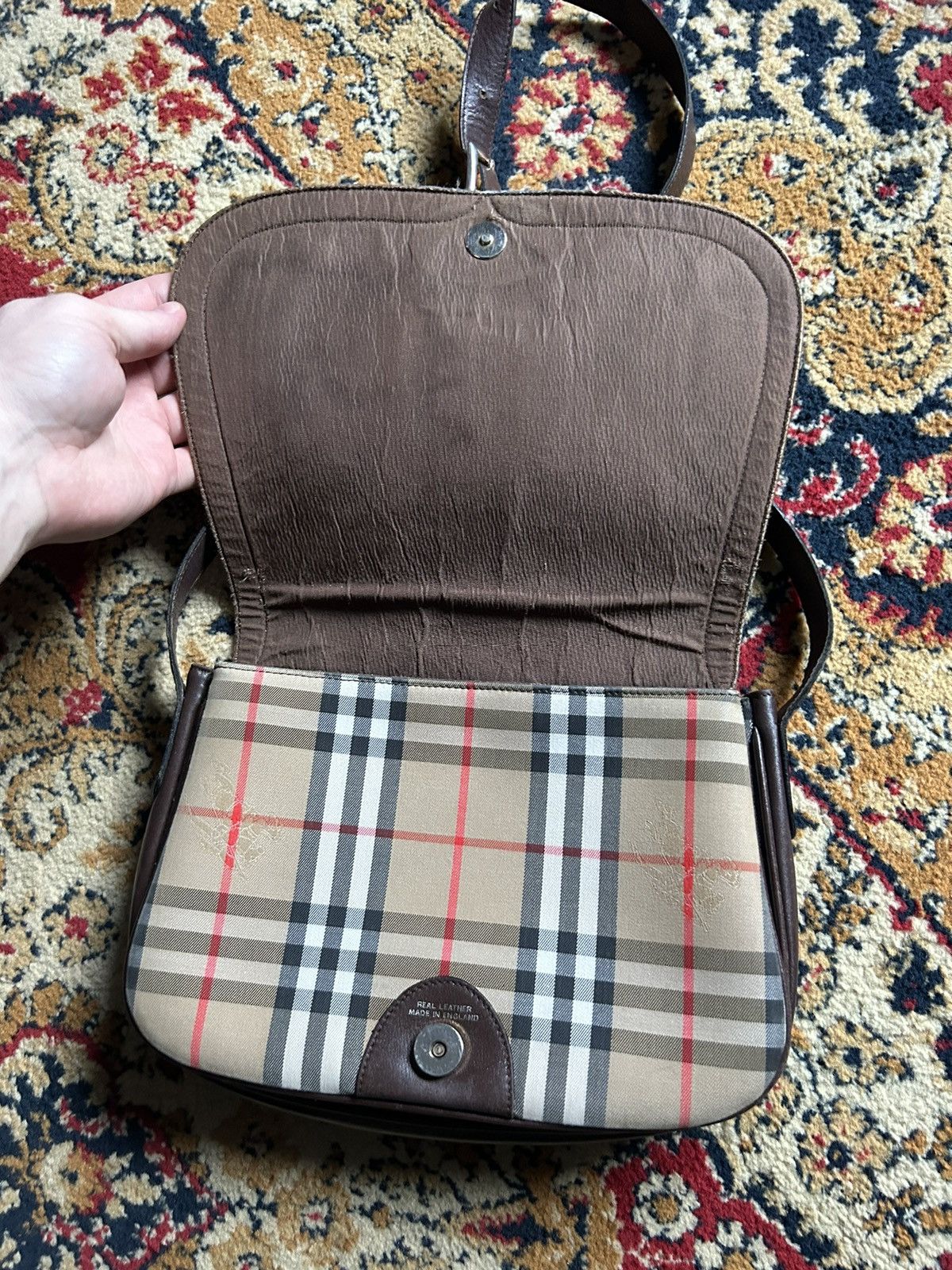 Burberry × Vintage Vintage burberry nova check shoulder bag Size ONE SIZE - 7 Thumbnail