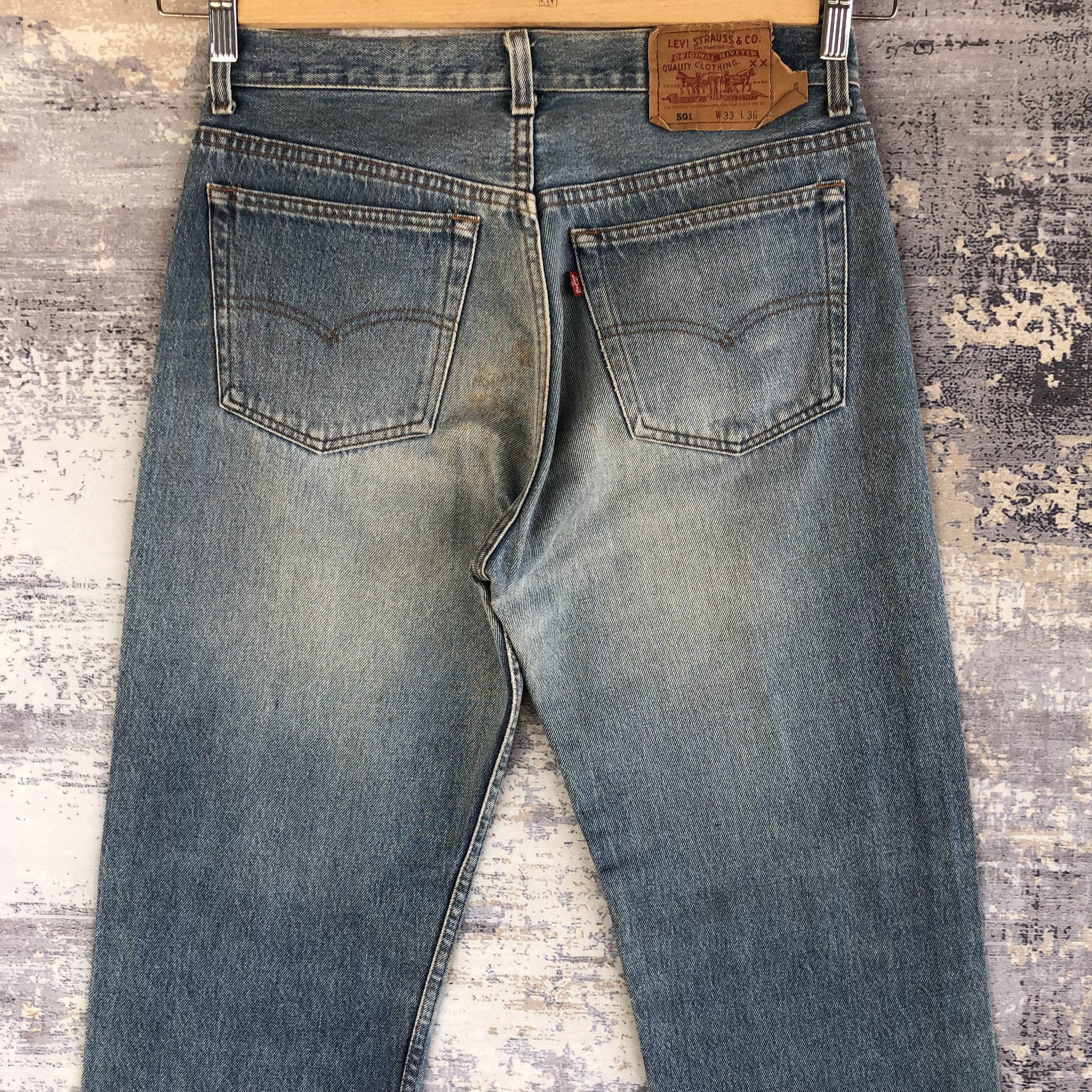 Levi's Vintage Ripped Levis 501 Faded Jeans Levi's 501 Washed Denim Size US 30 / EU 46 - 3 Thumbnail