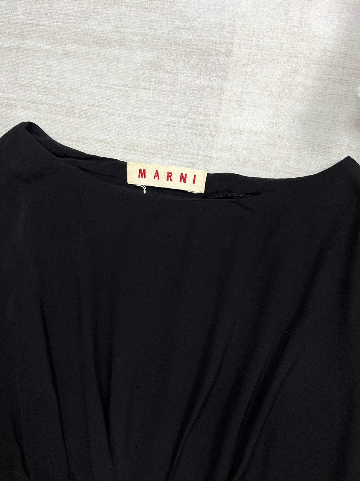 Marni Marni Black Draped Waist Viscose Blouse Size M / US 6-8 / IT 42-44 - 4 Thumbnail