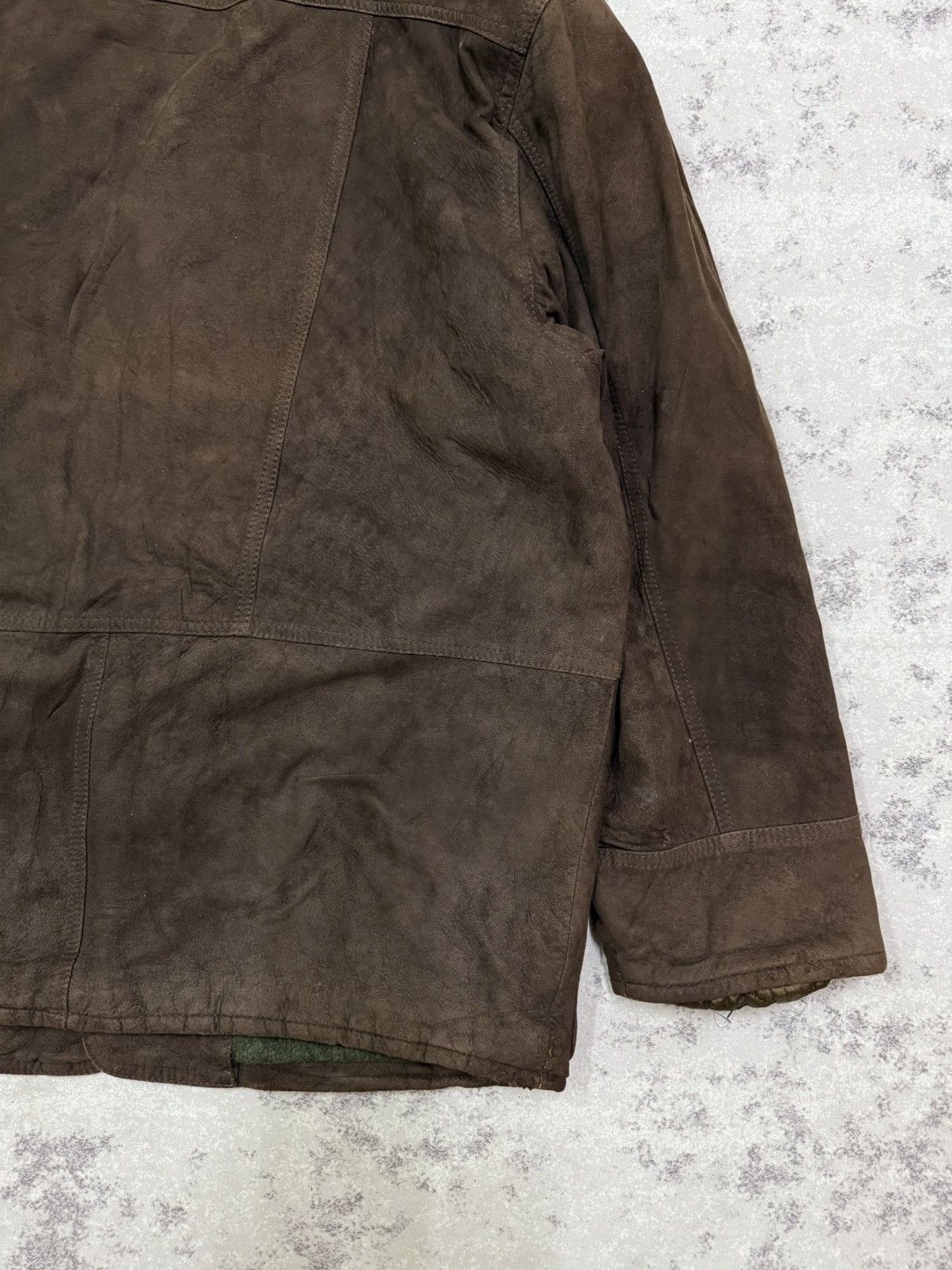Vintage Vintage Victory Boat Line Suede Brown Jacket Wool lined Size US L / EU 52-54 / 3 - 13 Thumbnail