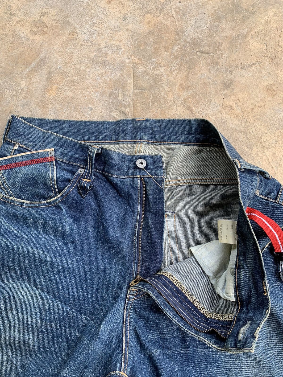 Japanese Brand × WHIZ LIMITED Whiz Limited Redline Selvedge distressed denim Size US 36 / EU 52 - 10 Thumbnail