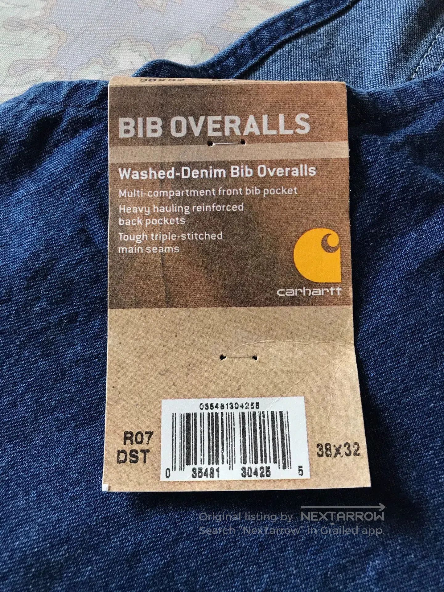 Carhartt Carhartt R07 Washed Denim Overalls W38L32. Size US 38 / EU 54 - 8 Thumbnail