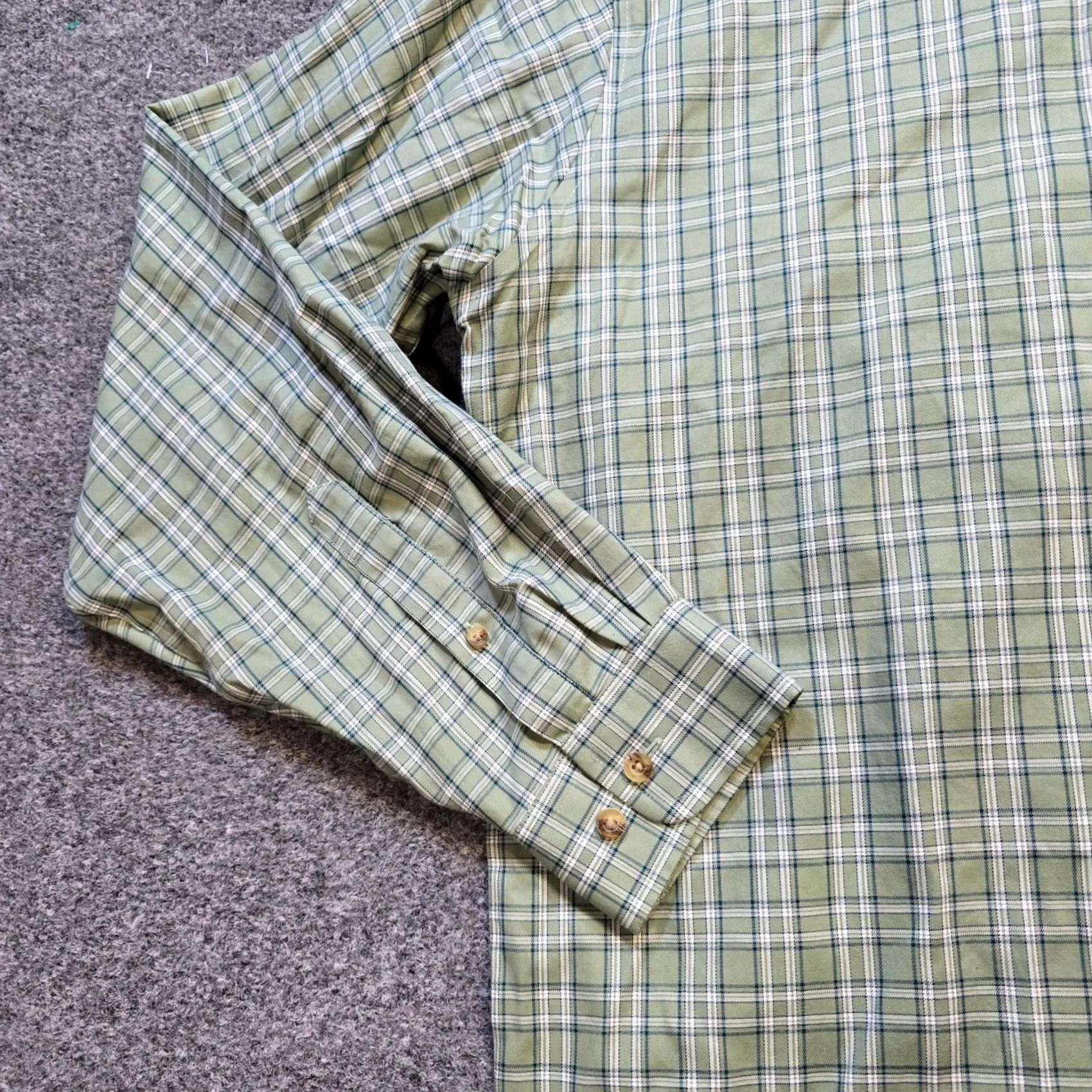 Vintage LL Bean Shirt Mens Large Tall Green Plaid Twill Button-Front Casual No Iron Shirt Mens Large Tall Green Plaid Twill Casual Button-Up Size US L / EU 52-54 / 3 - 4 Thumbnail