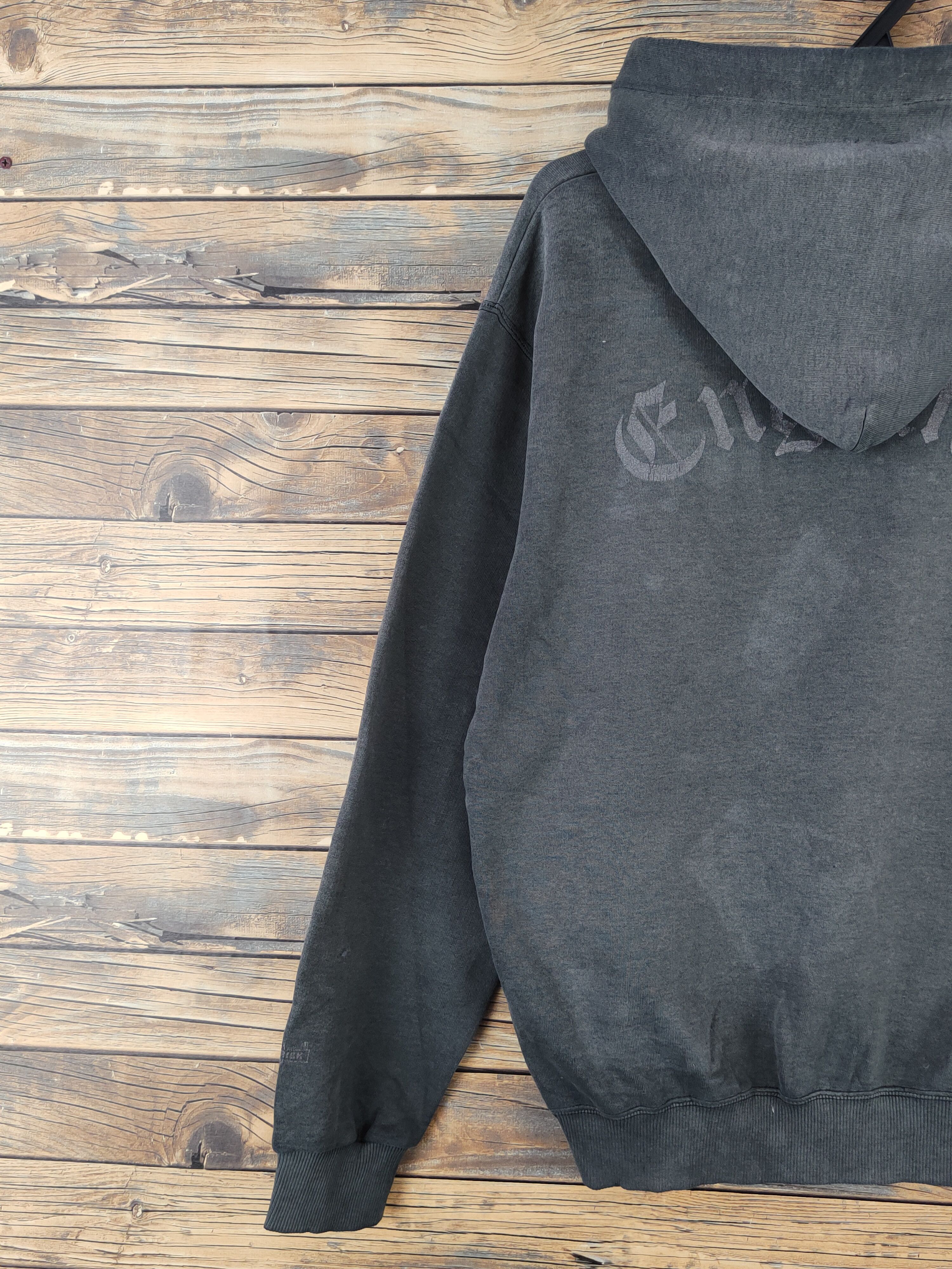Japanese Brand Matthews Trick Black Faded Hoodie Sweatshirts #W965 Size US M / EU 48-50 / 2 - 11 Thumbnail