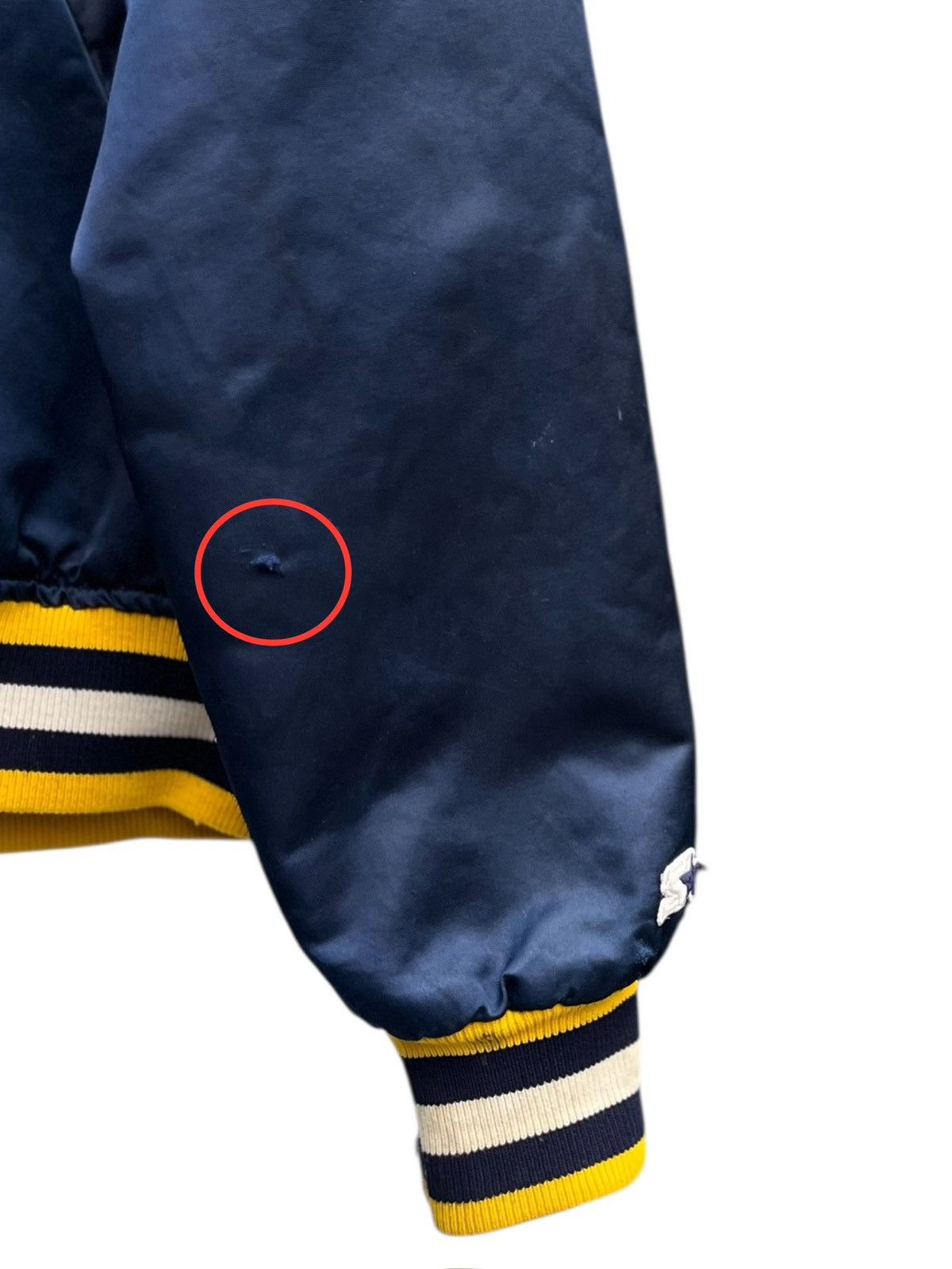 Starter Vintage Starter Michigan Wolverines Satin Varsity Jacket Size US M / EU 48-50 / 2 - 12 Thumbnail
