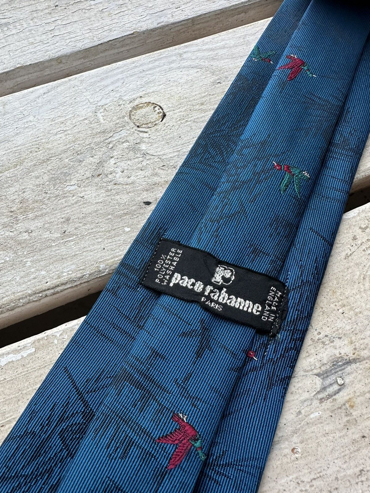 Designer × Vintage 🚨PACO RABANNE RARE VINTAGE 90s LUXURY TIE ENGLAND OLD MONEY Size ONE SIZE - 3 Thumbnail