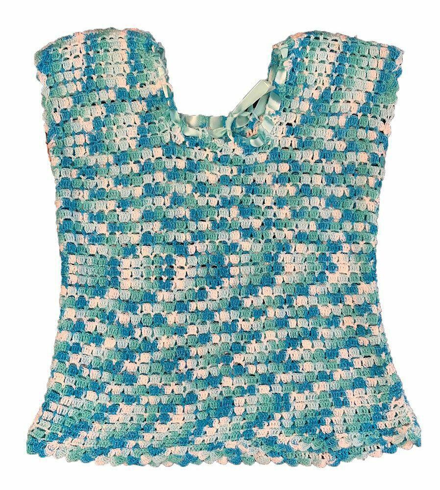 Designer Pre Owned Blue Crocheted Blouse M Size M / US 6-8 / IT 42-44 - 3 Thumbnail