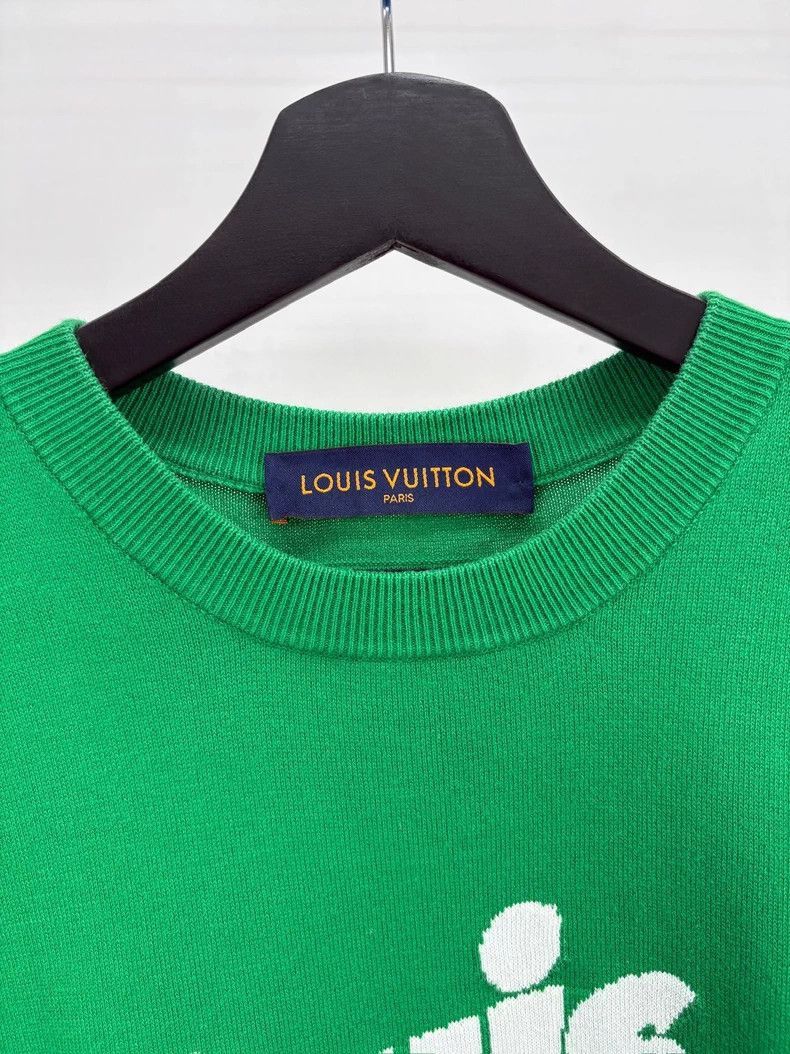 Louis Vuitton Louis Vuitton Green Knit Logo Short Sleeve -2505 Size US S / EU 44-46 / 1 - 4 Thumbnail