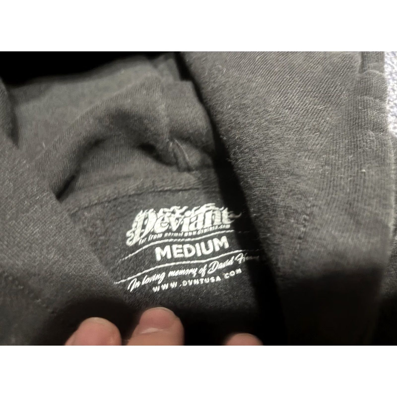 Vintage VINTAGE Deviant Wheels Collection Hoodie Sweatshirt Regular Long Sleeve Men's XL Black 90s Pullover Hooded Size US XL / EU 56 / 4 - 3 Thumbnail