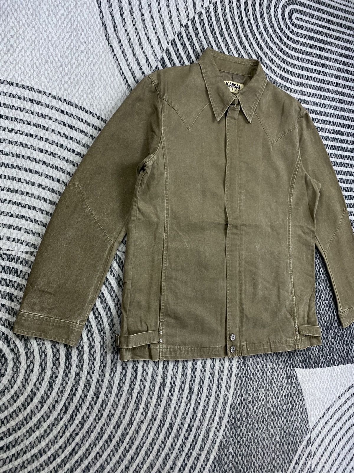 Kansai Yamamoto Vintage Kansai Jeans Brown Zipper Cotton Jacket Size US M / EU 48-50 / 2 - 3 Thumbnail