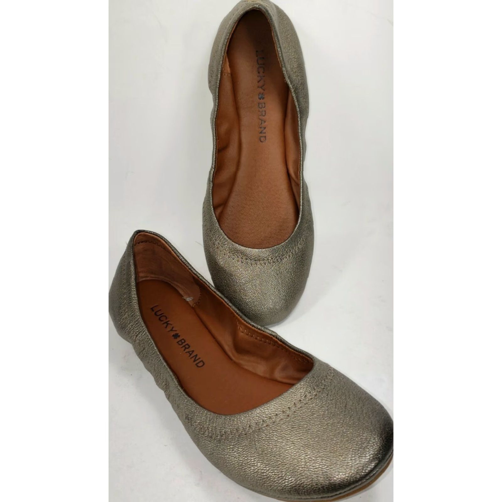 Lucky Brand Lucky Brand Ballet Flats Women's US 6 M Pewter Metallic Slip-on Flat Shoes Size US 6 / IT 36 - 4 Thumbnail