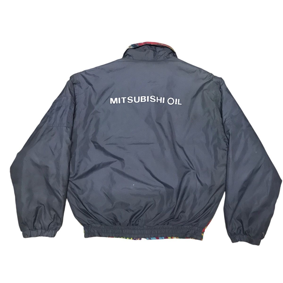 Japanese Brand Vintage Mitsubishi Oil Racing Bomber style jacket Sun faded Size US L / EU 52-54 / 3 - 7 Thumbnail