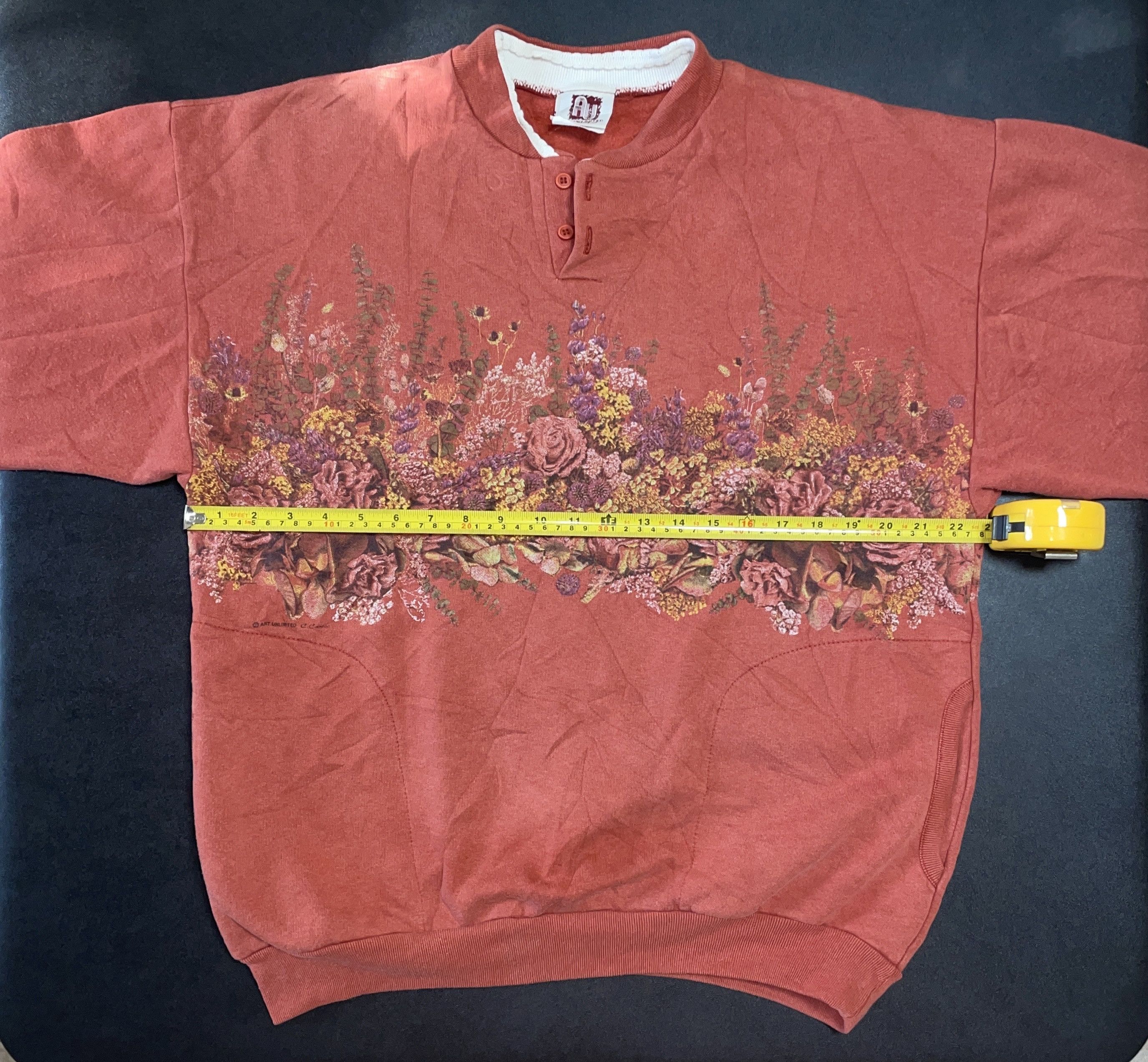 Other AllOver Orange Flower Bouquet Longsleeve Jacket with pockets Size L / US 10 / IT 46 - 7 Thumbnail