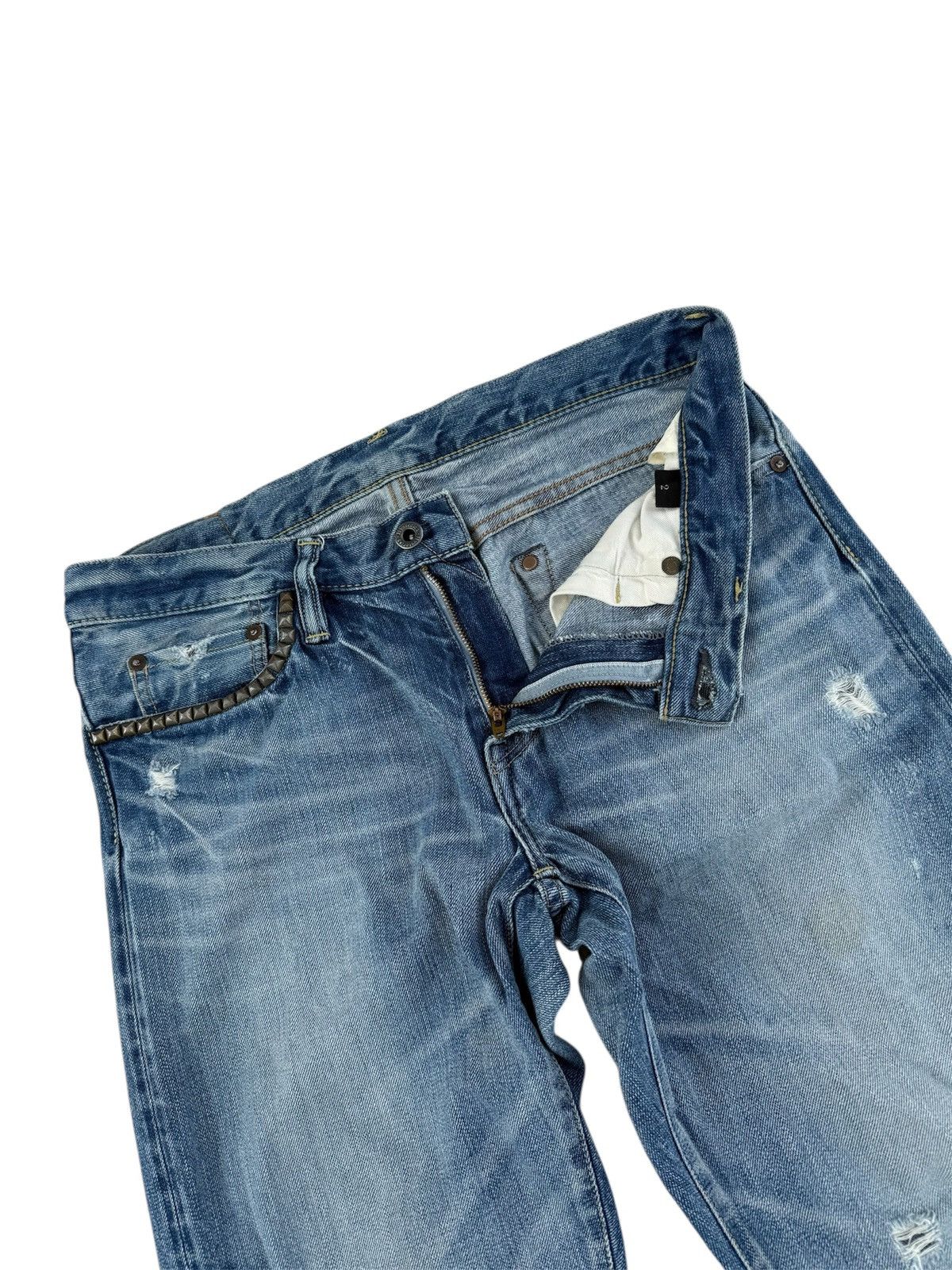 Hysteric Glamour HYSTERIC GLAMOUR SELVEDGE DISTRESSED STYLE JEANS Size US 33 - 4 Thumbnail