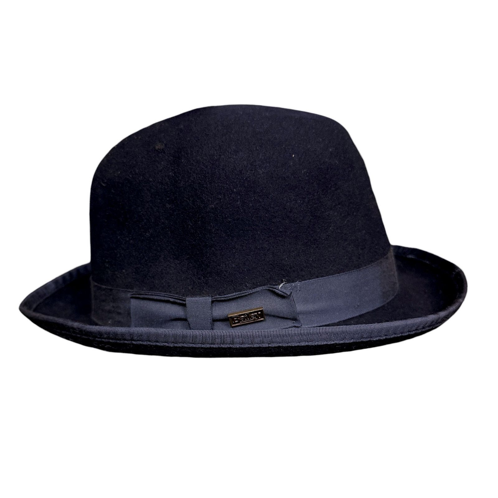 Bailey Hats Bailey Hollywood Wool Felt Navy Blue Men's Ribboned Fedora Size ONE SIZE - 2 Thumbnail