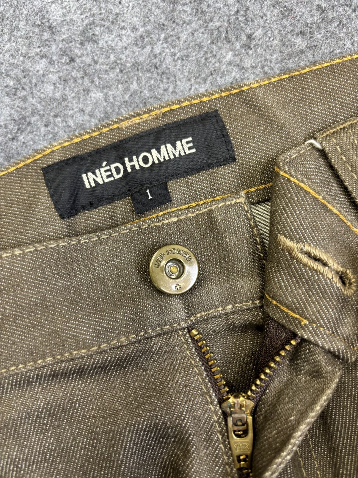 Designer INED Homme Super Japanese Designer Flare Cargo Denim F737 Size US 30 / EU 46 - 5 Thumbnail