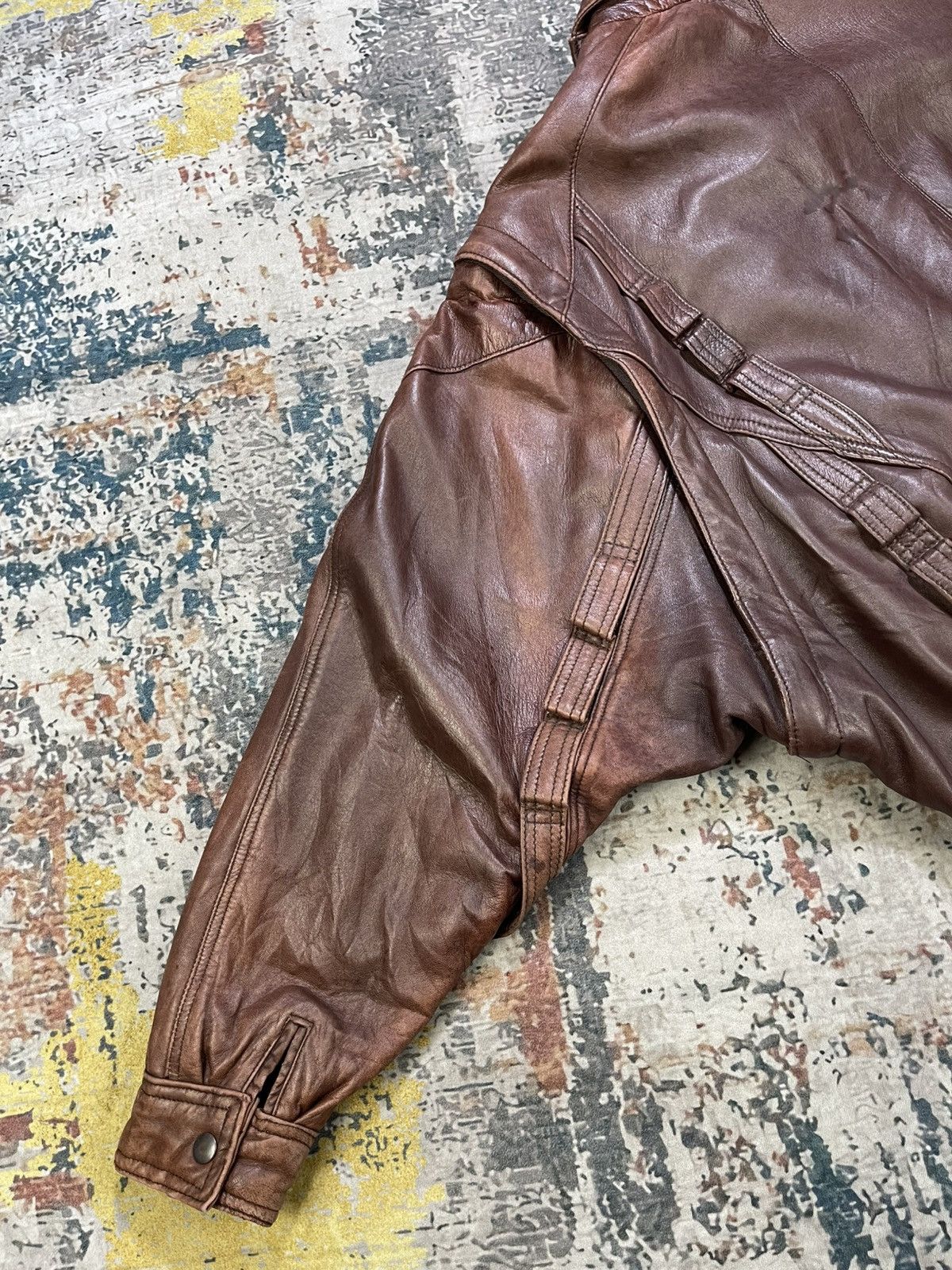 Genuine Leather Vtg Leather Bomber Detachable Sleeve Utilitarian Jacket Size US M / EU 48-50 / 2 - 10 Thumbnail