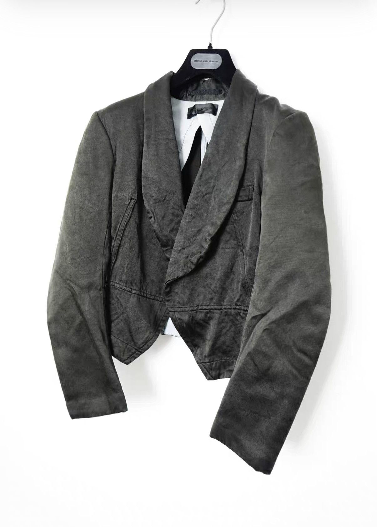 Comme des Garcons Comme des Garçons Silk Blend Draped Curved Sleeve Jacket Size US S / EU 44-46 / 1 - 2 Thumbnail
