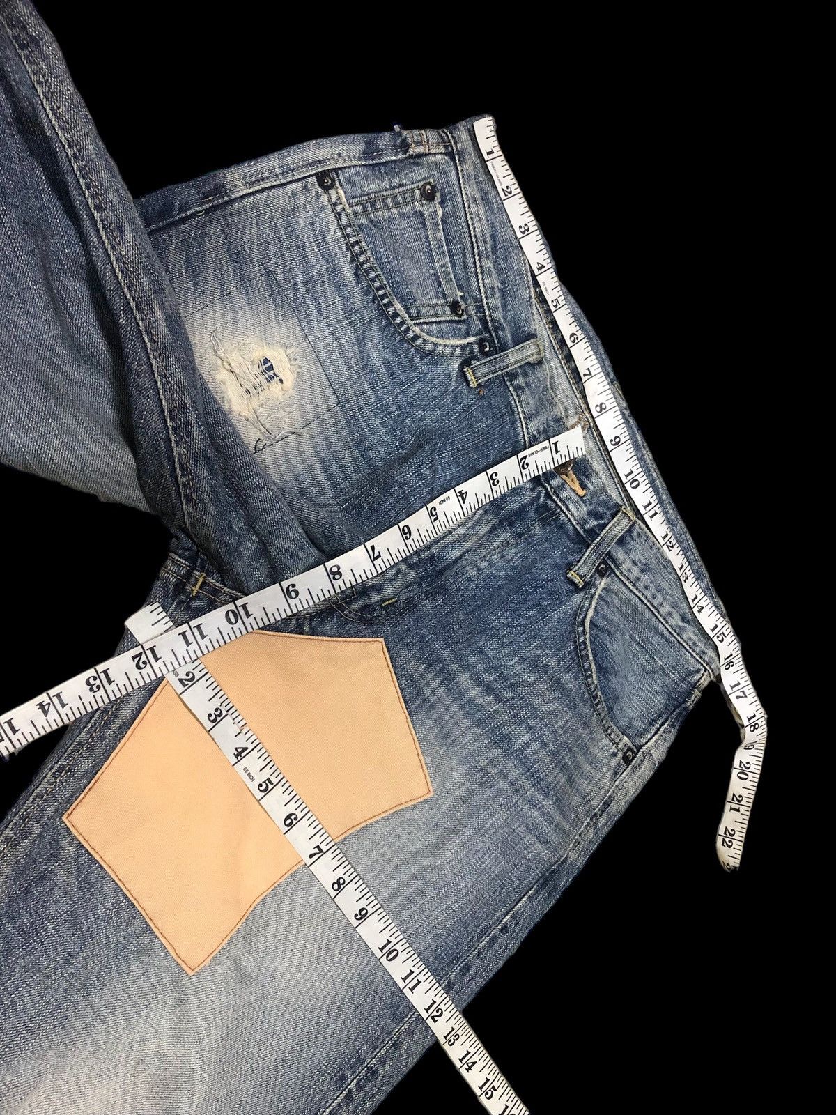 Edwin × Vintage EDWIN VINTAGE SELVEDGE DISTRESSED DENIM Size US 32 / EU 48 - 11 Thumbnail