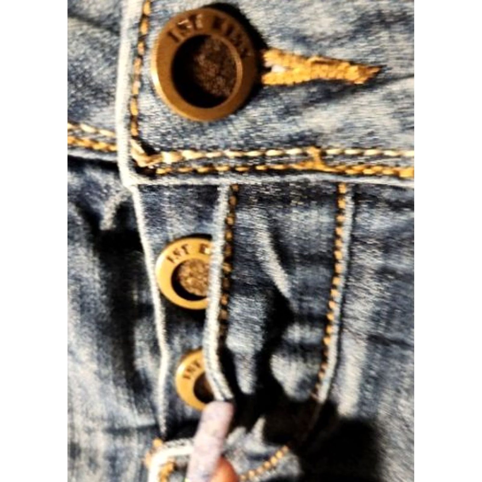 Vintage VINTAGE: No 1ST KISS Womens Jean Shorts SIZE 6 Flag Pockets Casual Denim Shorts Womens 6 Blue Pockets Summer Size 28" / US 6 / IT 42 - 6 Thumbnail
