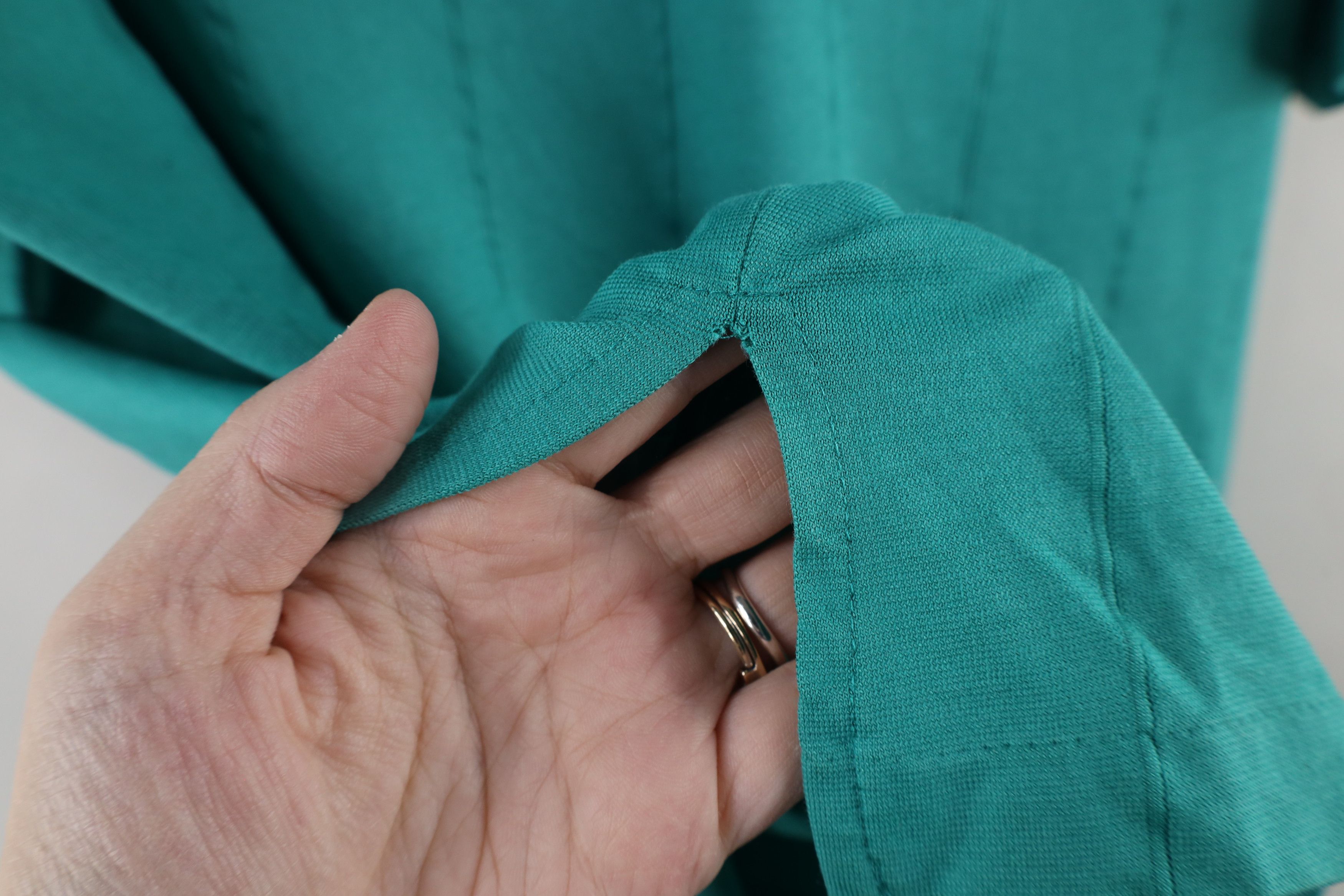 Vintage Vintage 90s Streetwear Striped Knit Collared Polo Shirt Teal Size US L / EU 52-54 / 3 - 8 Thumbnail
