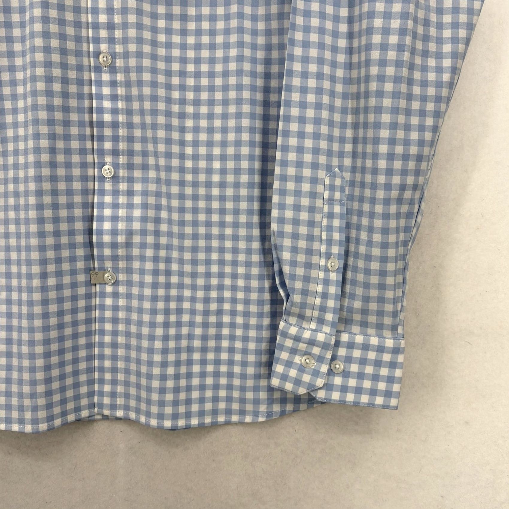 Mizzen+Main Mizzen+Main Leeward Shirt Mens 2XL Blue Gingham Trim Fit Wrinkle Free Stretch Size US XXL / EU 58 / 5 - 3 Thumbnail