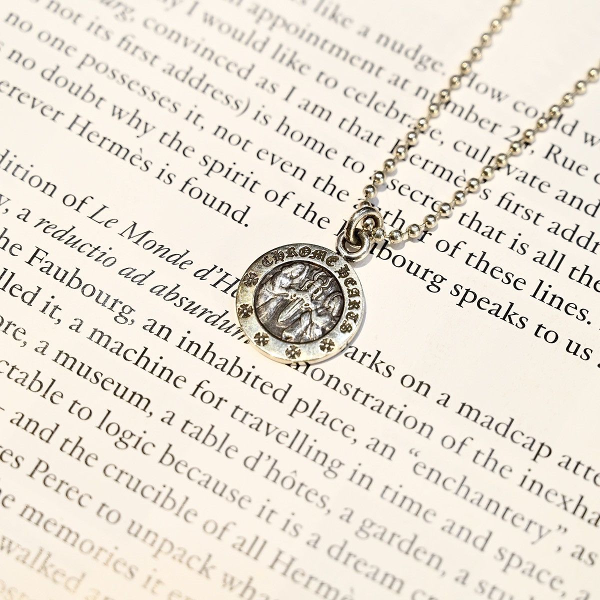 Chrome Hearts CHROME HEARTS ANGEL MEDAL PLUS BALL CHAIN NECKLACE SILVER Size ONE SIZE - 4 Thumbnail