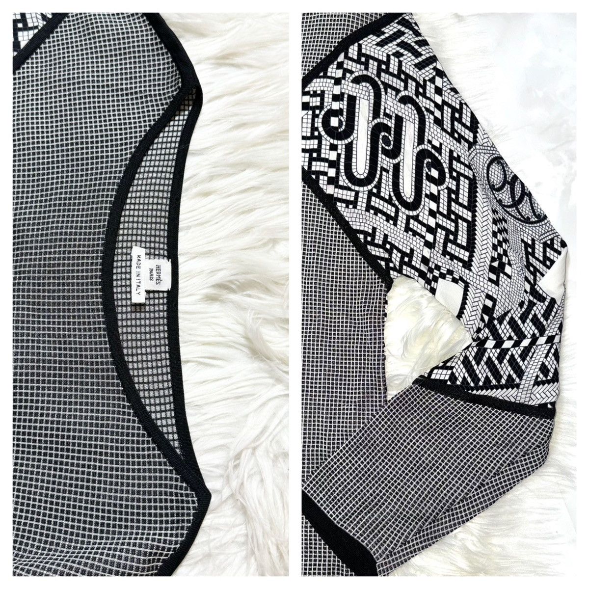 Hermes , Hermes new logo, art design switching, mosaic cut sew Size XS / US 0-2 / IT 36-38 - 4 Thumbnail