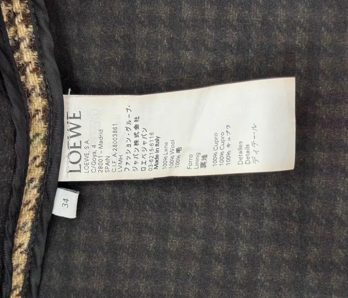 Loewe LOEWE Brown houndstooth patchwork fur coat Size XXS / US 00 / IT 34 - 5 Thumbnail