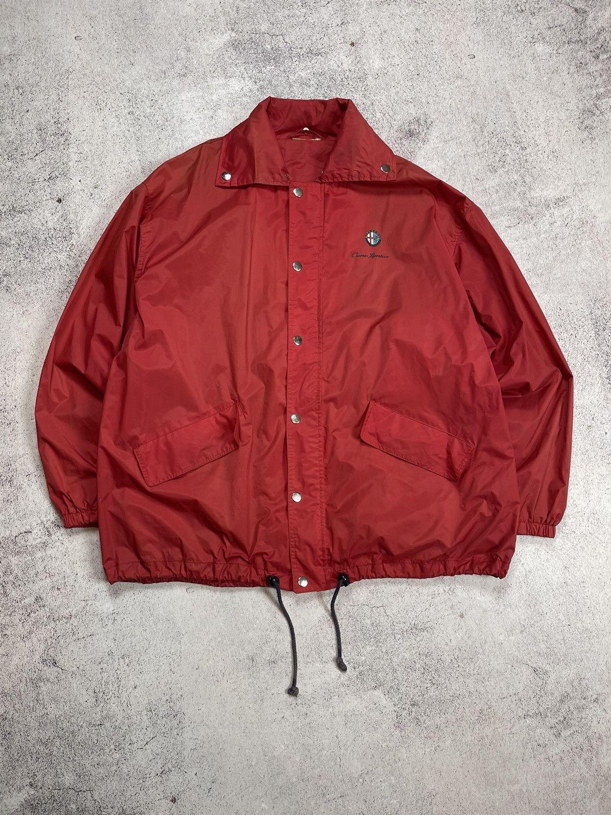 image of Alfa Romeo Cuore Sportivo Vintage Racing Jacket F1 Team in Red, Men's (Size XL)