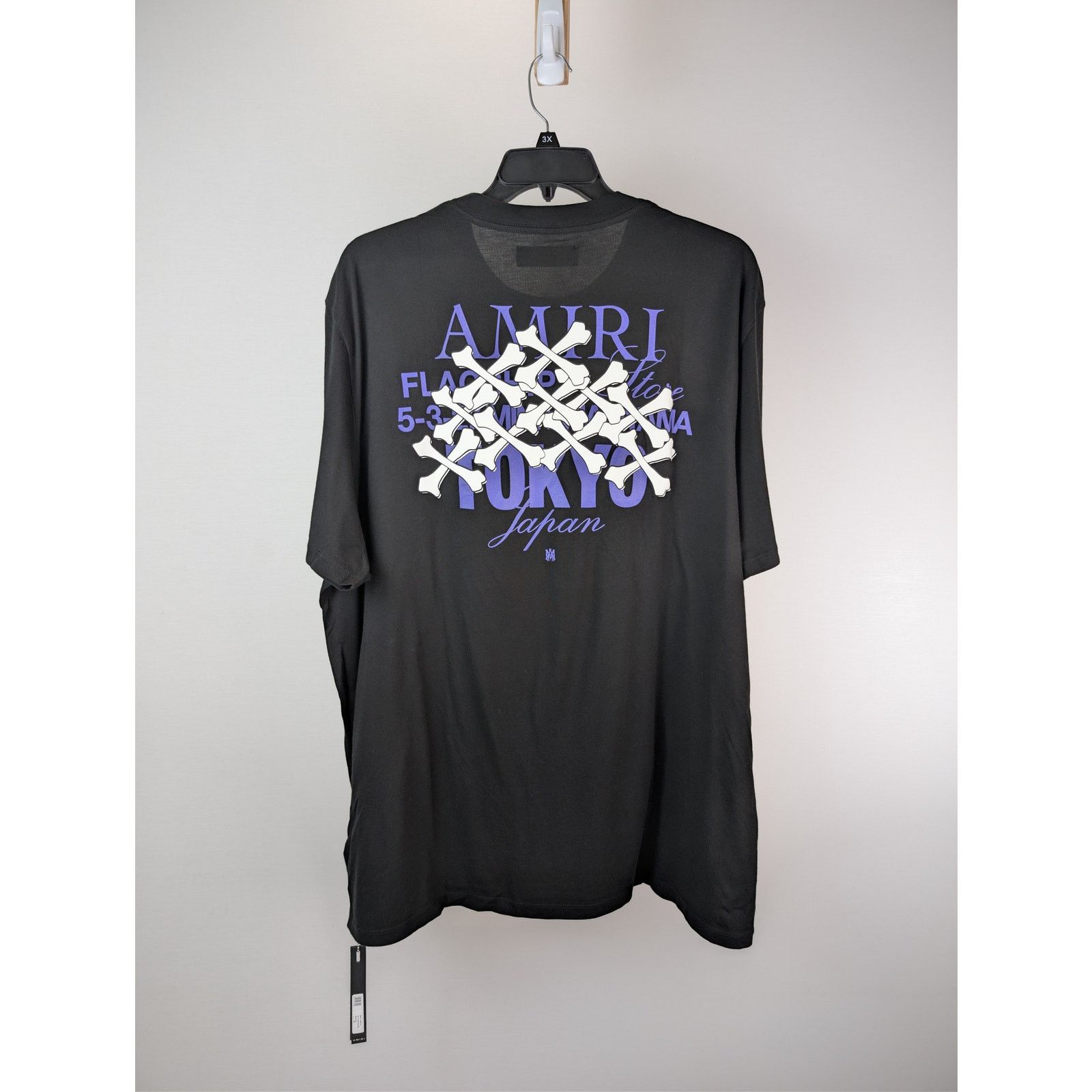 Amiri o1rshd1 3XL Bones Stacked Cotton T-shirt Tokyo in Black Size US XXL / EU 58 / 5 - 1 Thumbnail