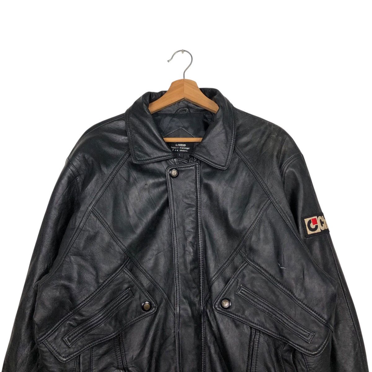Japanese Brand × Vintage 📌Vintage Biker Leather Jacket MT Legend Choei Issey Miyake Size US L / EU 52-54 / 3 - 4 Thumbnail