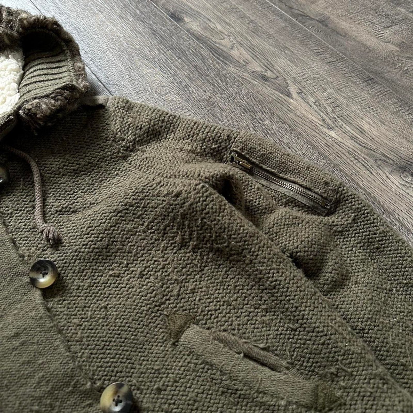 American Eagle Outfitters × Vintage Vintage Y2K Knit Fur American Eagle Zip Up Sweater Hoodie Size M / US 6-8 / IT 42-44 - 5 Thumbnail