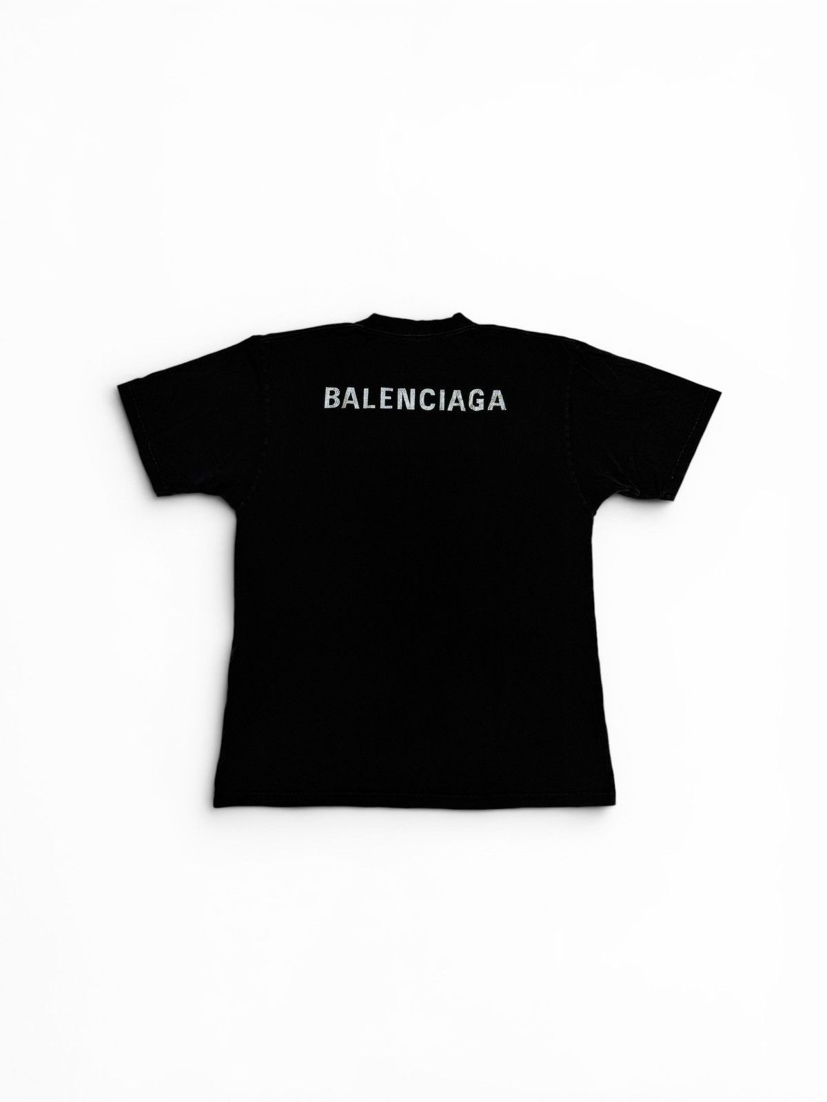 Balenciaga Balenciaga Rhinestone Logo Back Tee Shirt Size US XS / EU 42 / 0 - 2 Thumbnail