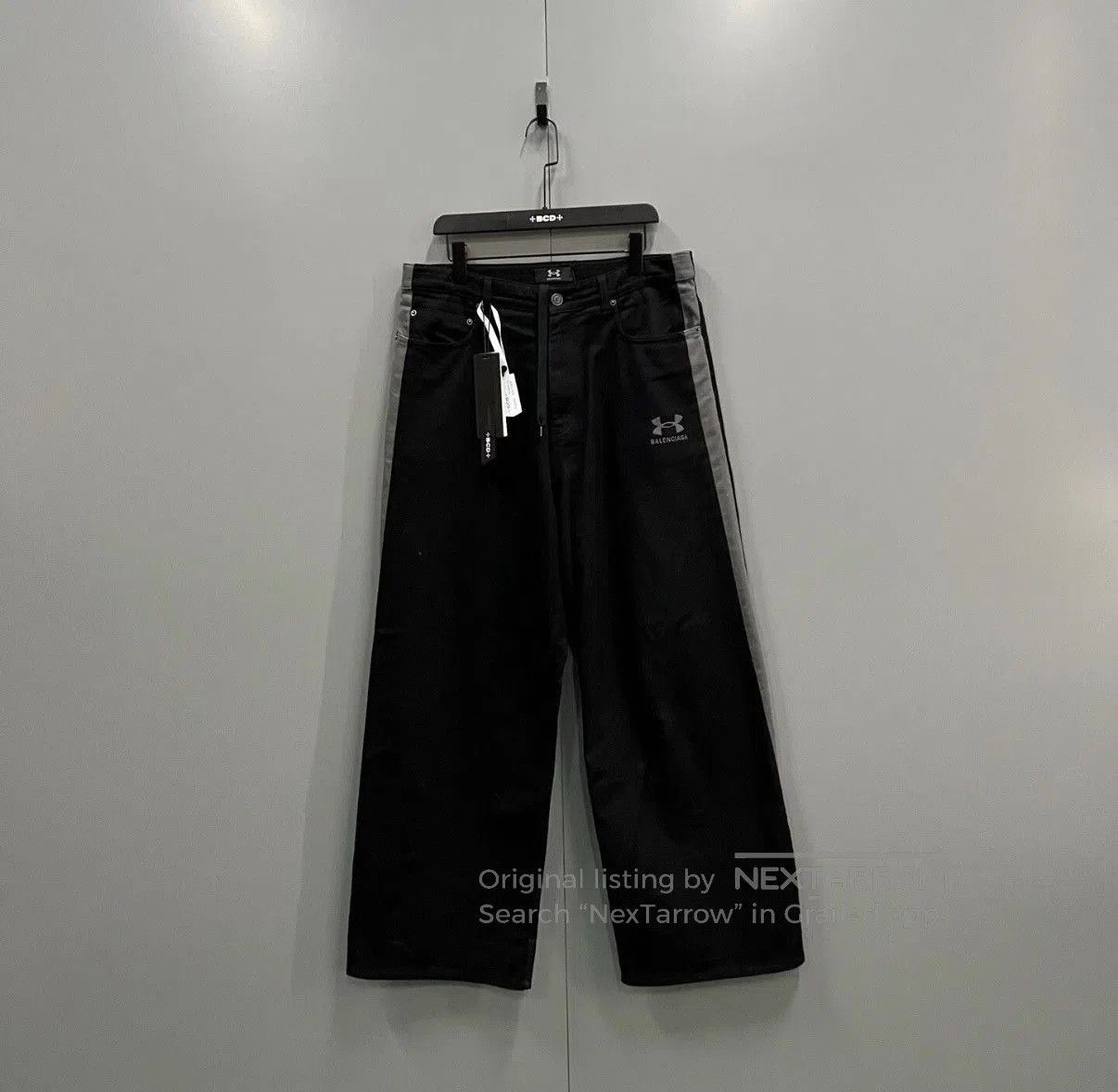Balenciaga Black Casual Pants with Side Stripes - Size 30. Size US 30 / EU 46 - 1 Thumbnail