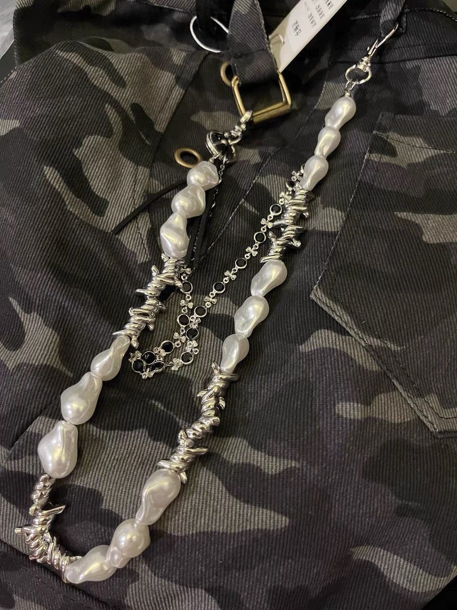 Japanese Brand Double Layer Pearl Shine Pants Chain Size ONE SIZE - 3 Thumbnail