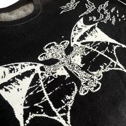 Japanese Brand × Vintage winter Dark Bat Hip Hop sweater Gothic Size US M / EU 48-50 / 2 - 2 Thumbnail