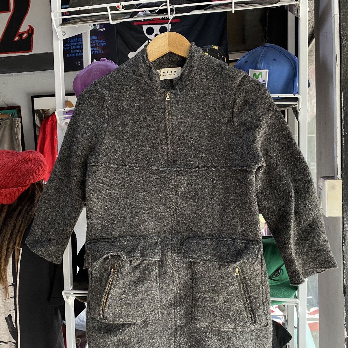 Designer × Marni Marni Winter Edition 2009 Virgin Wool Zipper Coats Size US XS / EU 42 / 0 - 4 Thumbnail