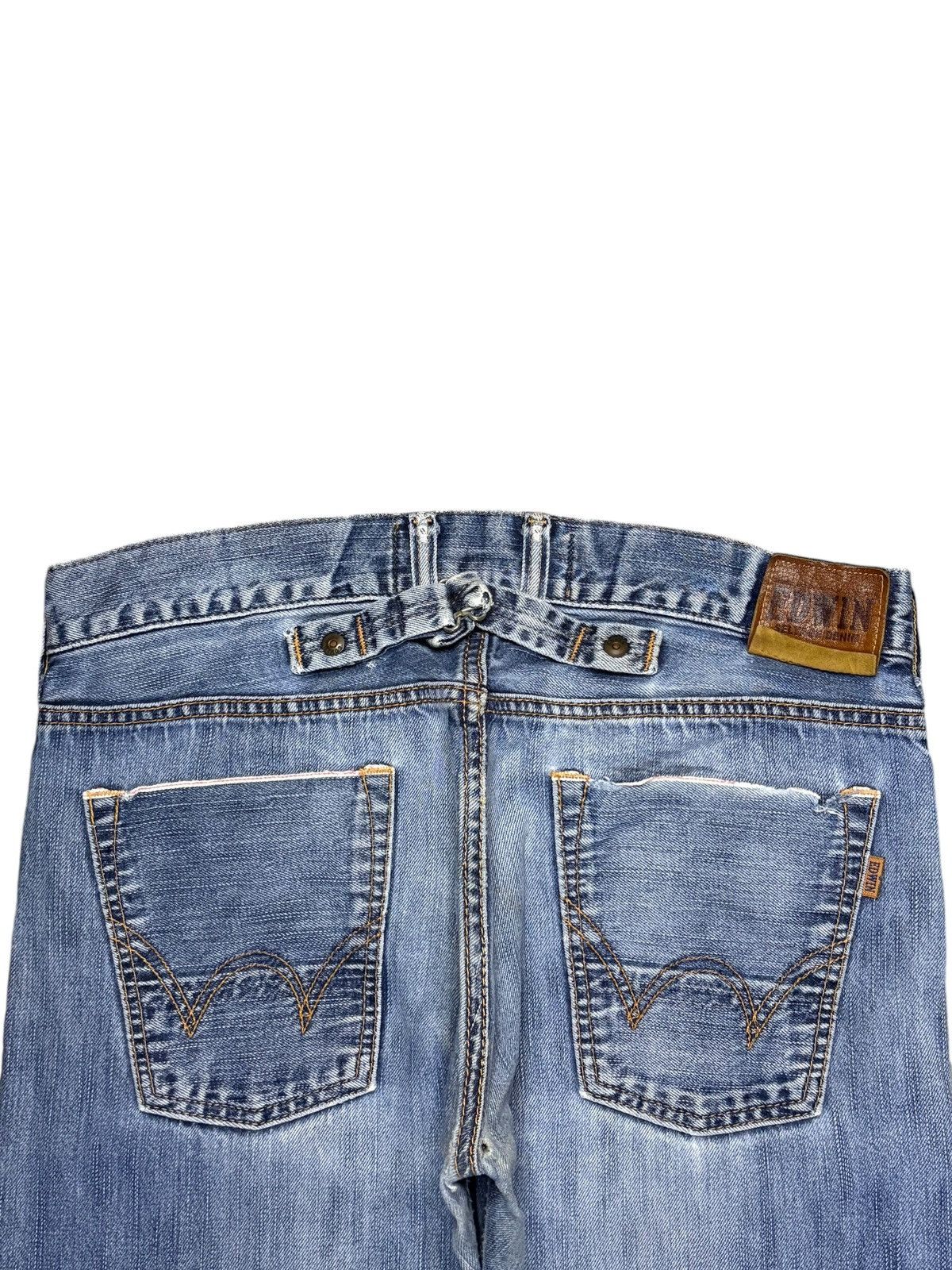 Edwin × Japanese Brand Vintage Japanese Edwin Selvage Buckle Back Slim Jeans Size US 32 / EU 48 - 9 Thumbnail
