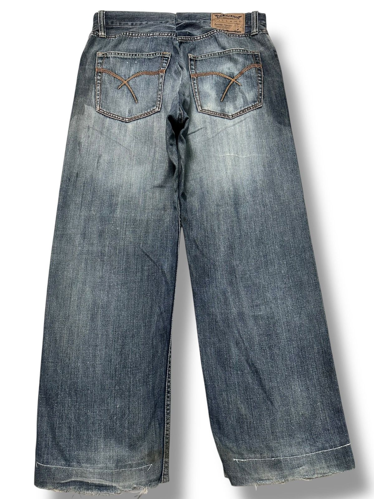 Japanese Brand Villand Vintage Distressed Baggy Loose Style With Faded Wash Size US 31 - 2 Thumbnail