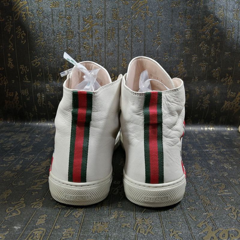 Gucci Gucci White High-Top Sneakers with Snake Design - Size US 9.5 / EU 42-43 - 1 Thumbnail