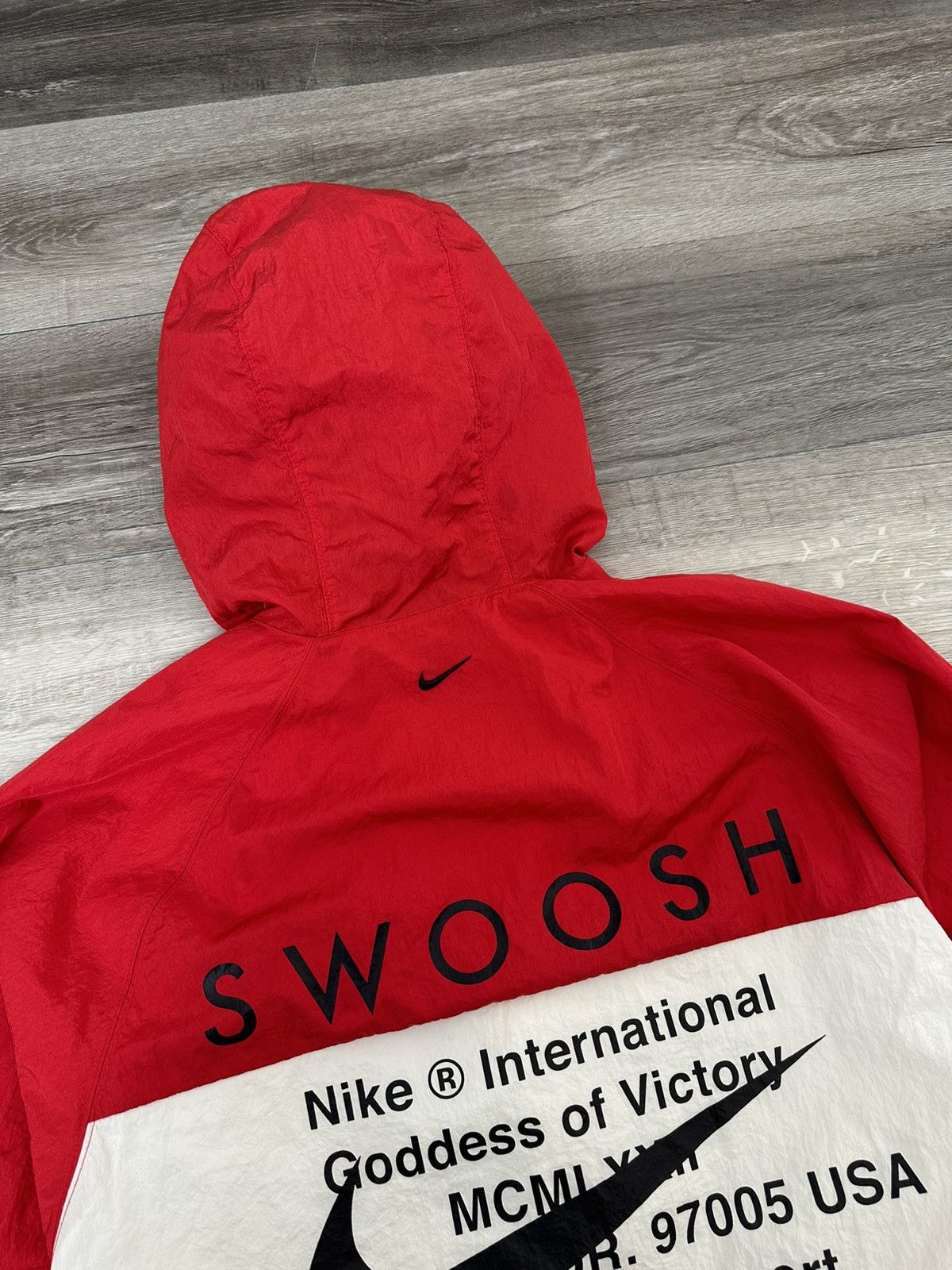 Nike Nike Light Puffy " Swoosh " Text Logo Jacket Sz. Medium M Size US M / EU 48-50 / 2 - 6 Thumbnail