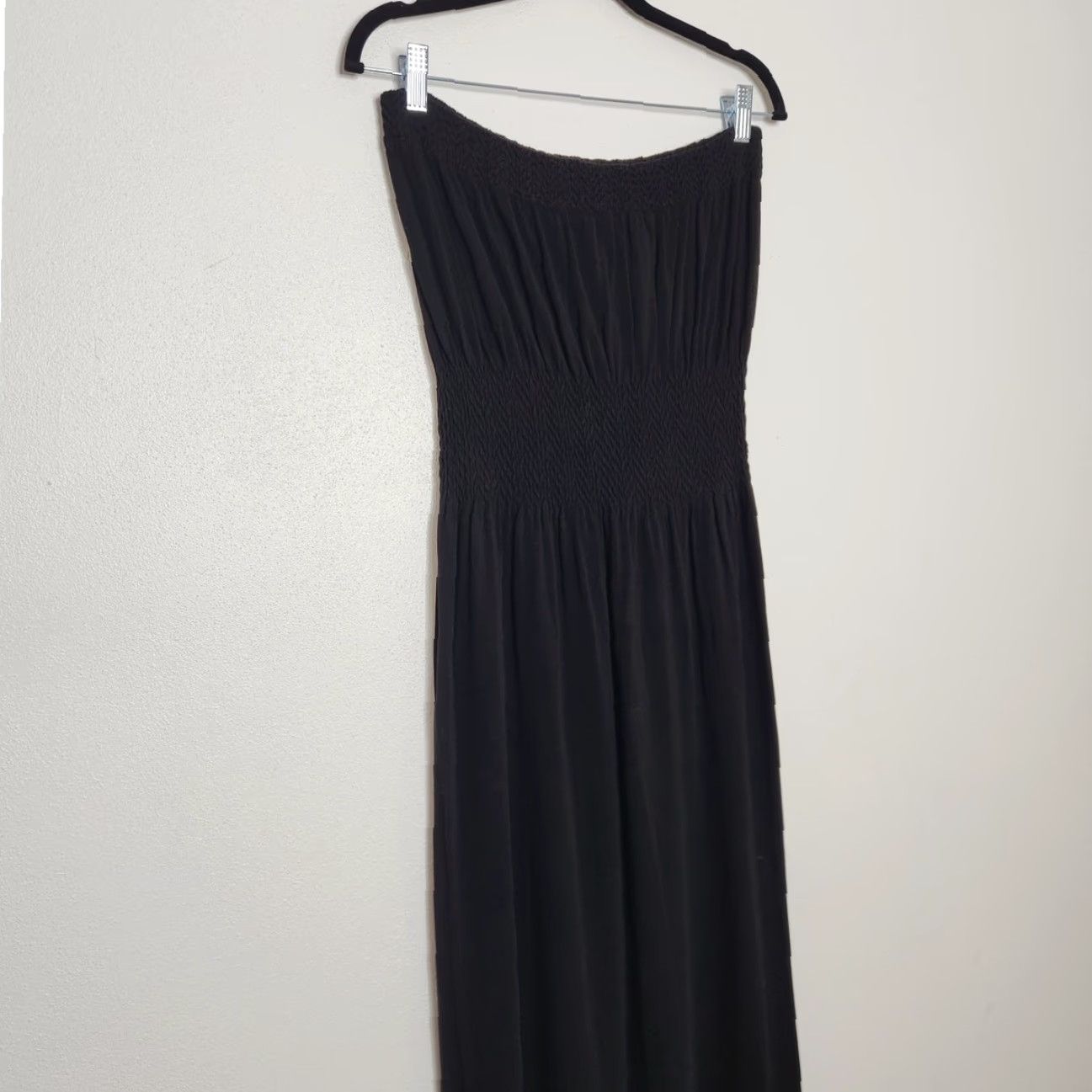 Vintage VINTAGE Soho Girls Tube Top Maxi Dress Black L M/L Woman Long Dress 52 15 Rayon Fairy Whimsy Goth 90s Girls Mens Womens Size L / US 10 / IT 46 - 4 Thumbnail