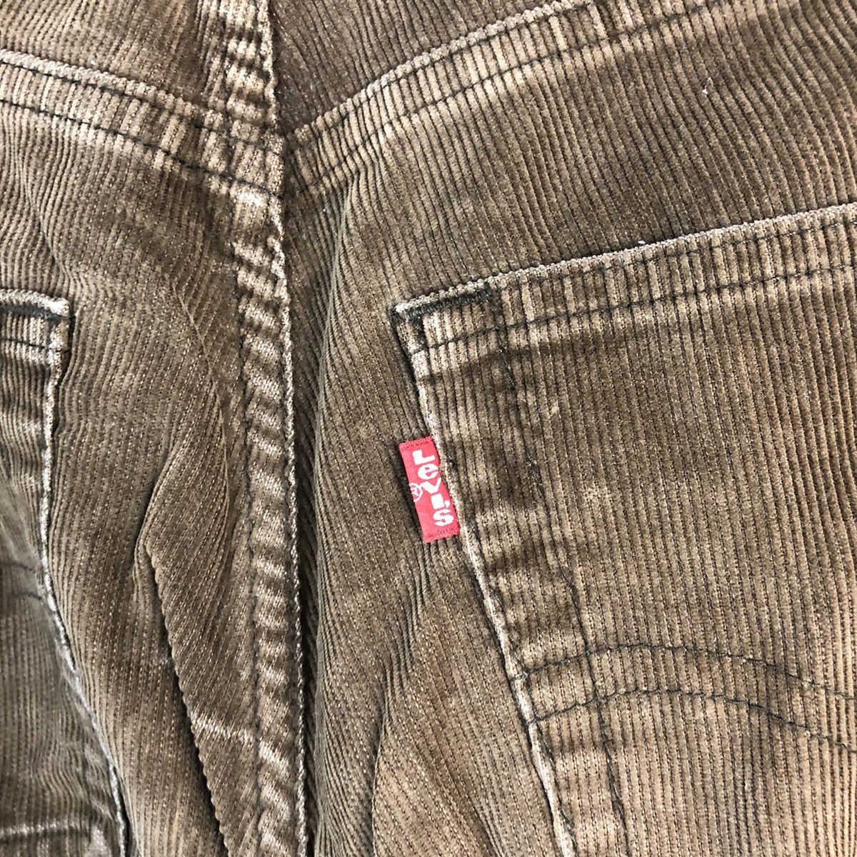 Levi's DL Levis 505 custom Brown Conduroy Jeans #C636 Size US 28 / EU 44 - 20 Thumbnail